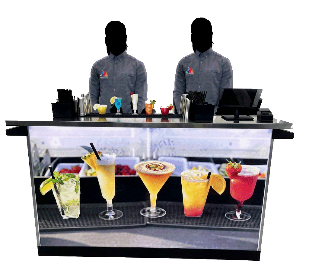 2m bar with 2 staff